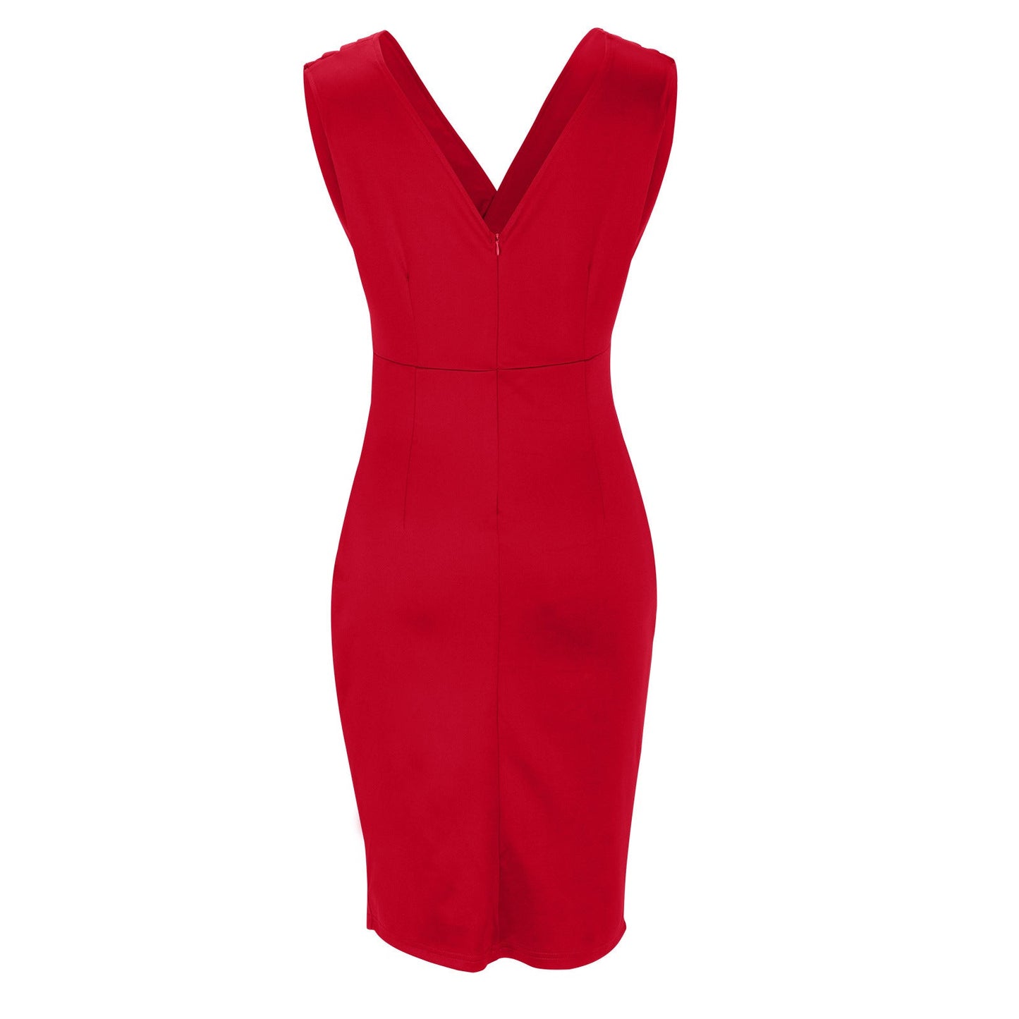 Isa | Elegant Dress with V-Neck and Chic Split