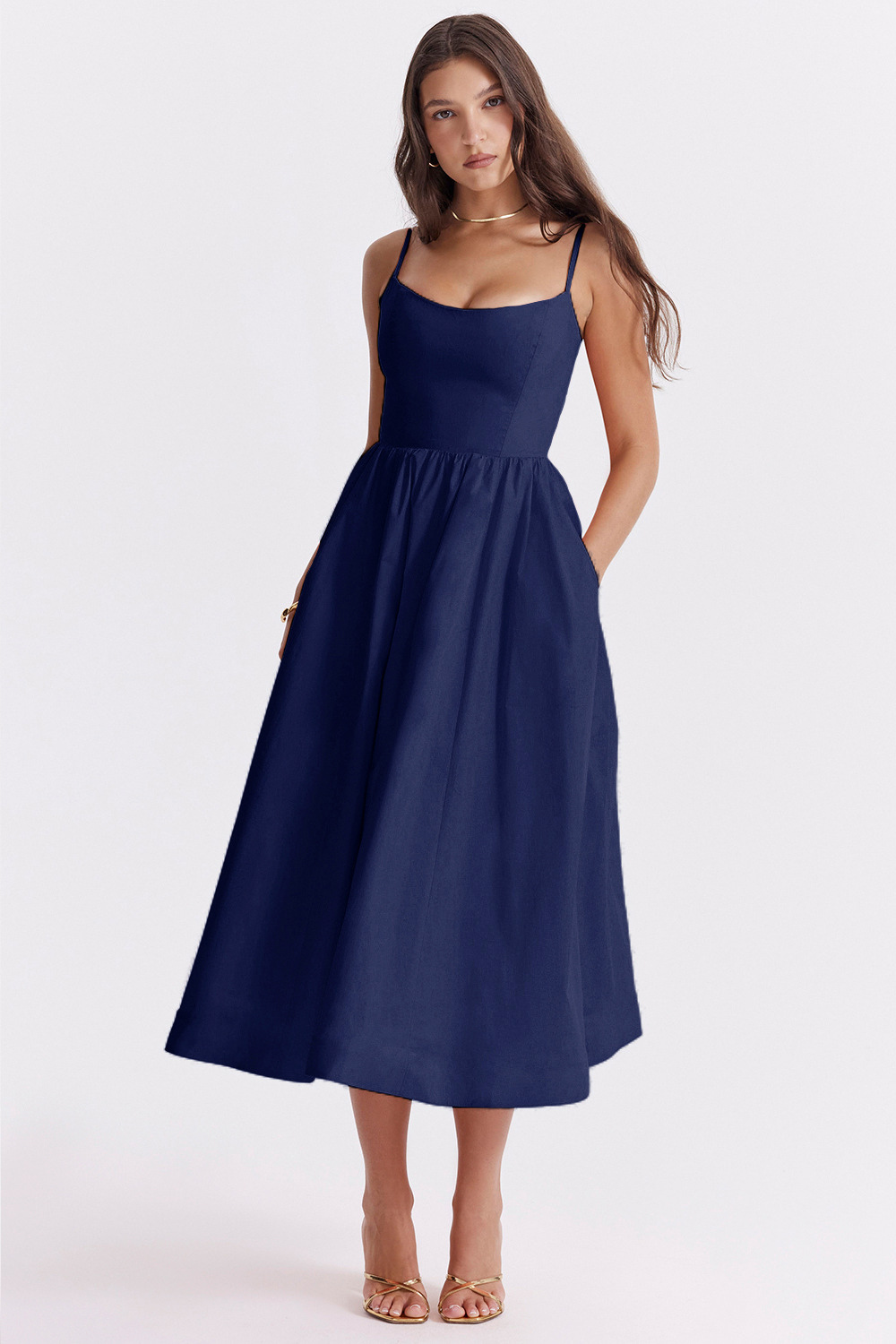 ESTELLE | Elegant Corset Summer Midi Dress