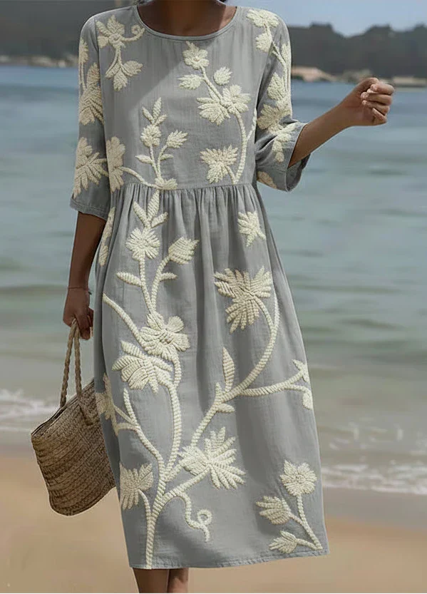 Casual Women's Dress with Floral Print