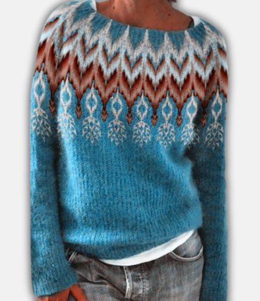 Van Loren Mode™ – Retro Sweater Belia: Scandinavian Style and Timeless Warmth