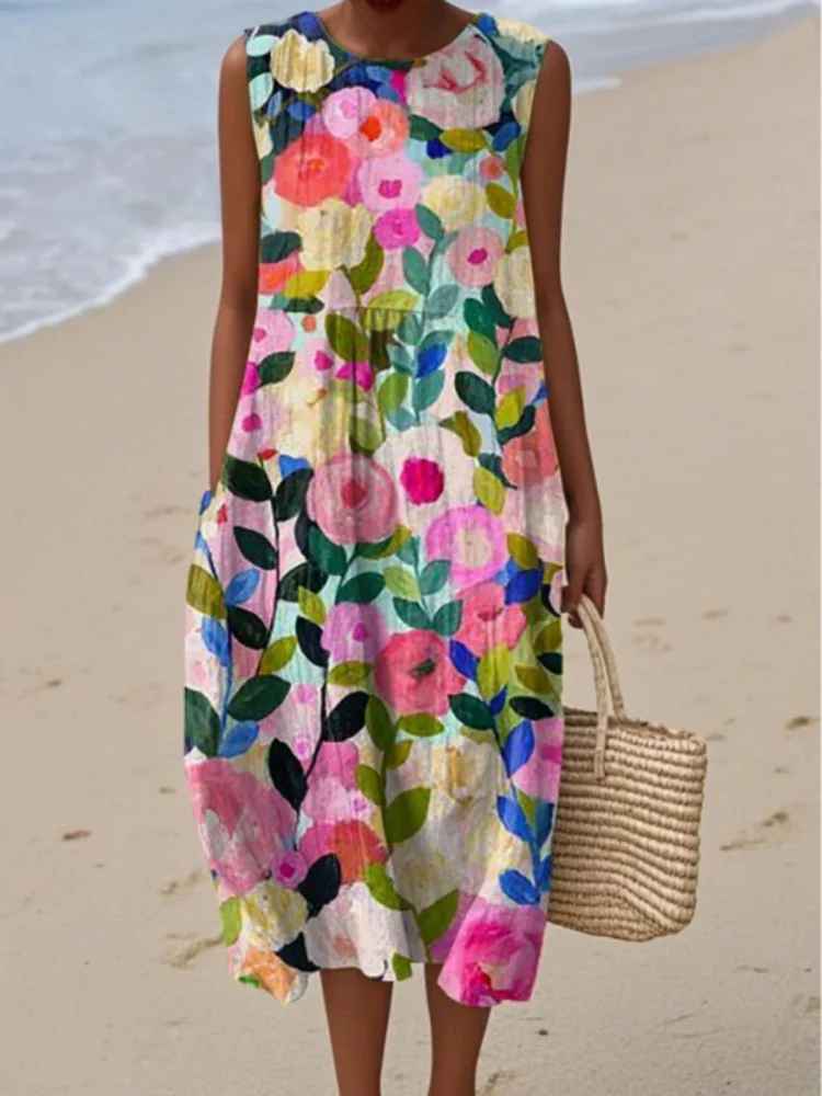 Flora - Coral Bloom Dress
