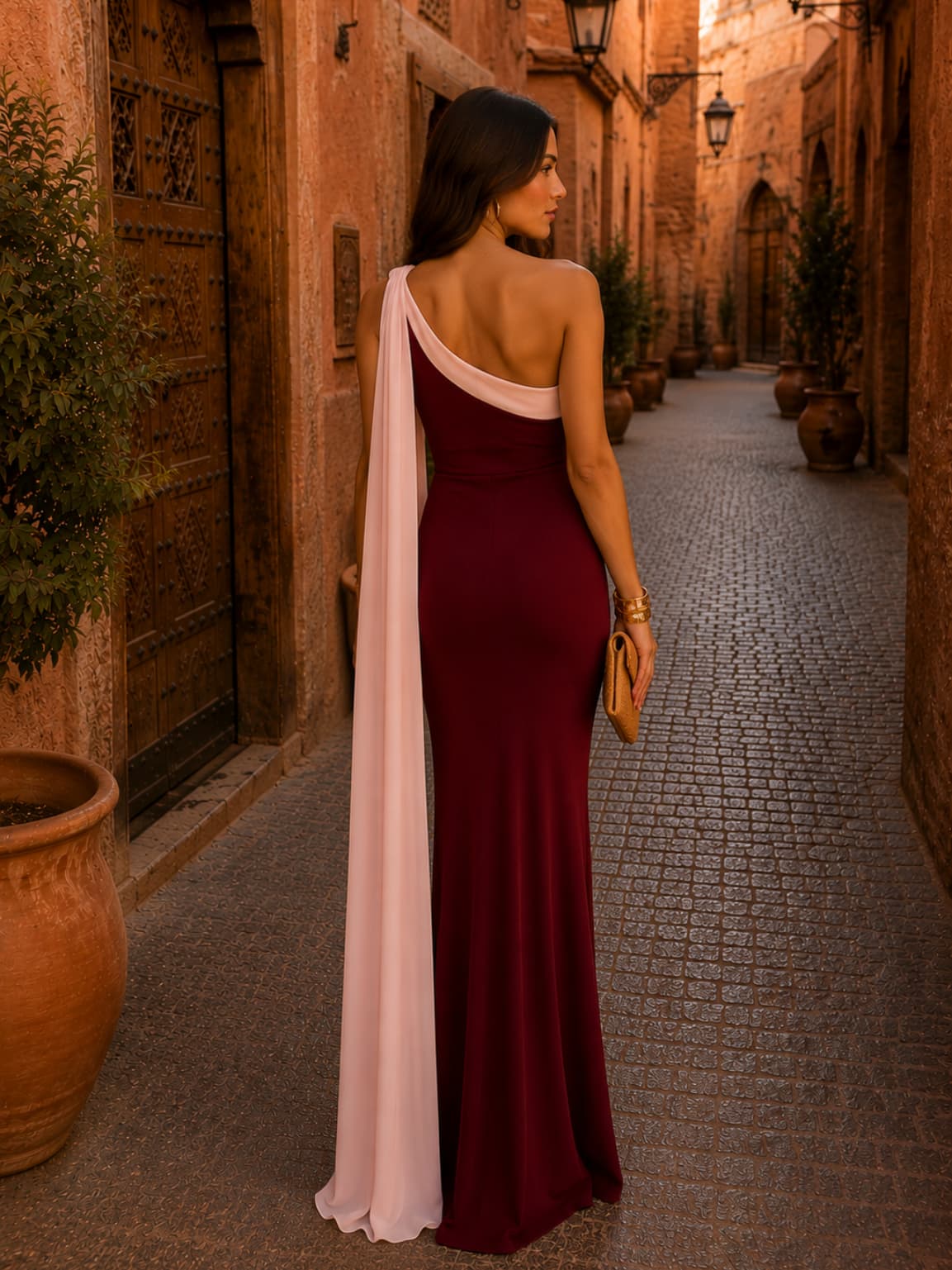 Vivian Dress in Bordeaux
