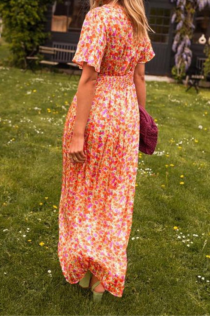 WILLOW | Floral Maxi Dress with Flattering V-Neckline