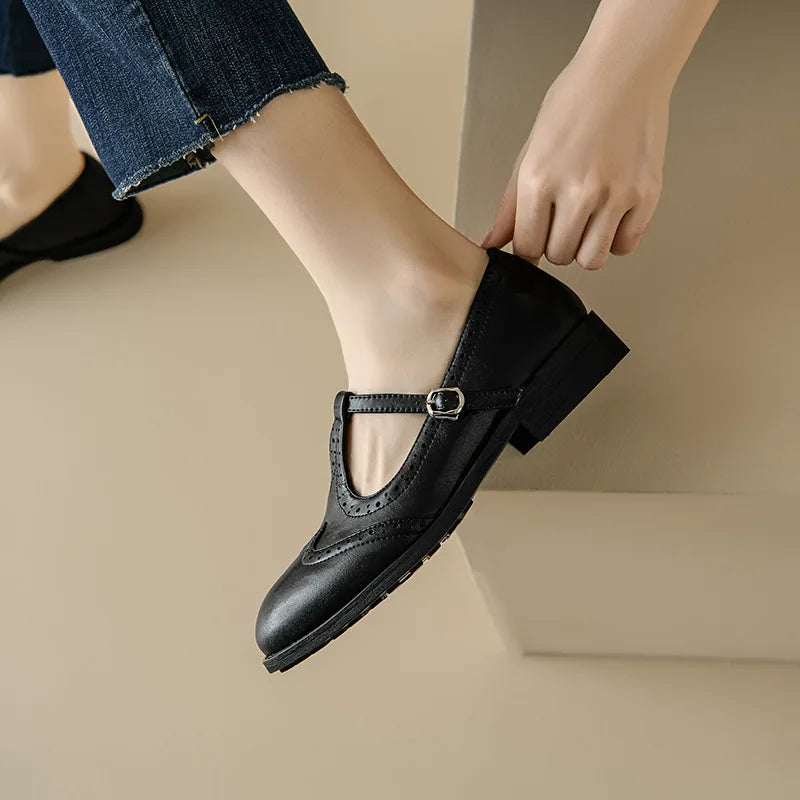 Sarah™ | Elegant Mary Jane with T-Strap