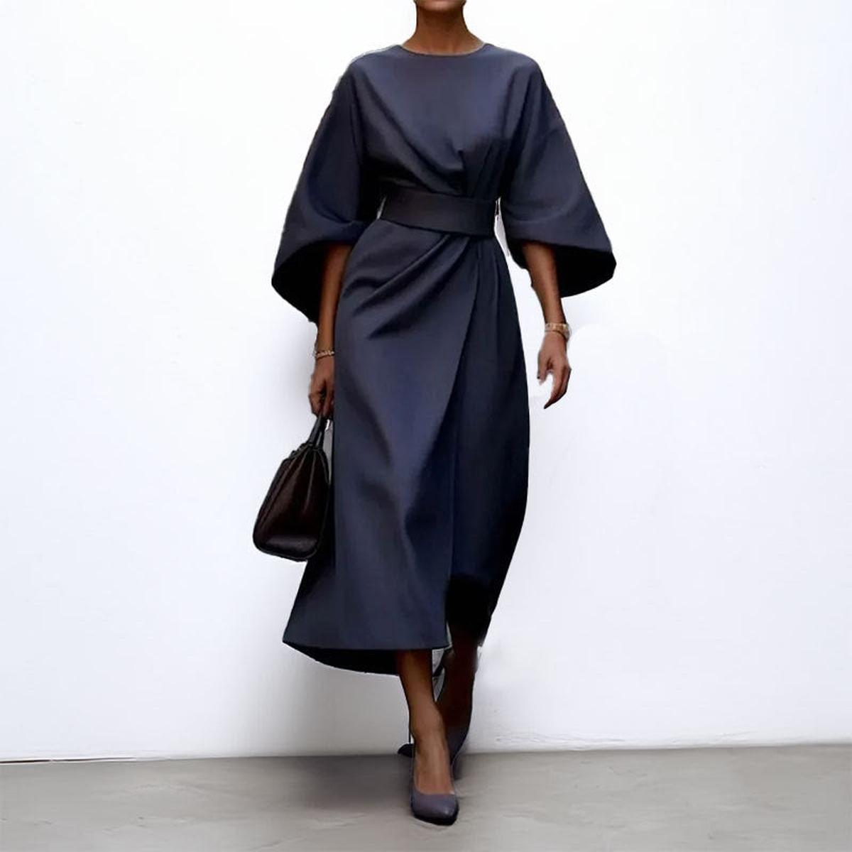 VIVIENNE | Elegant Kimono Maxi Dress with Accent Waist