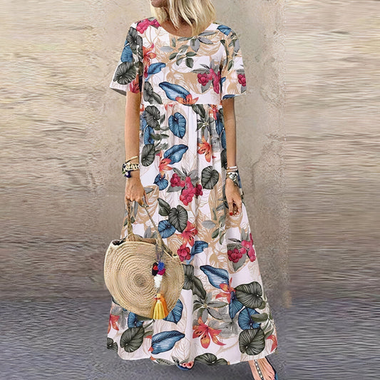 FLORA | Long Floral Dress Elegant and Lively