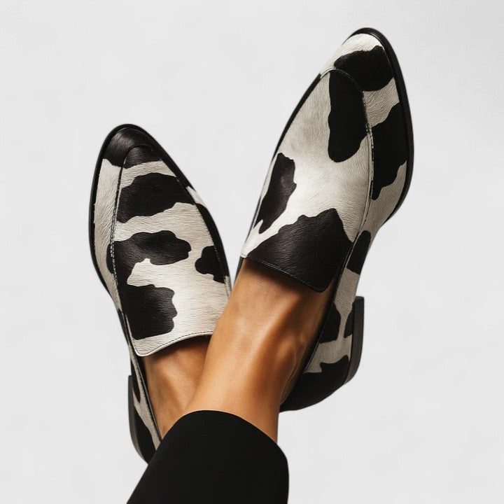 Antonella | Two-Tone Printed Loafers