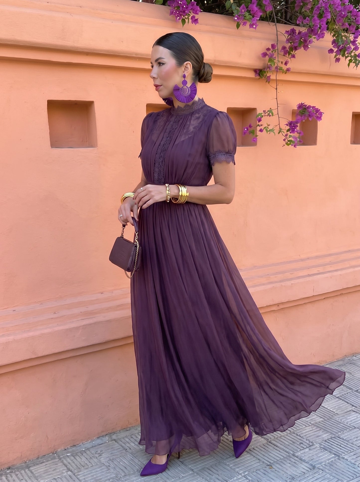 Ashley — Vintage Long Chiffon Dress