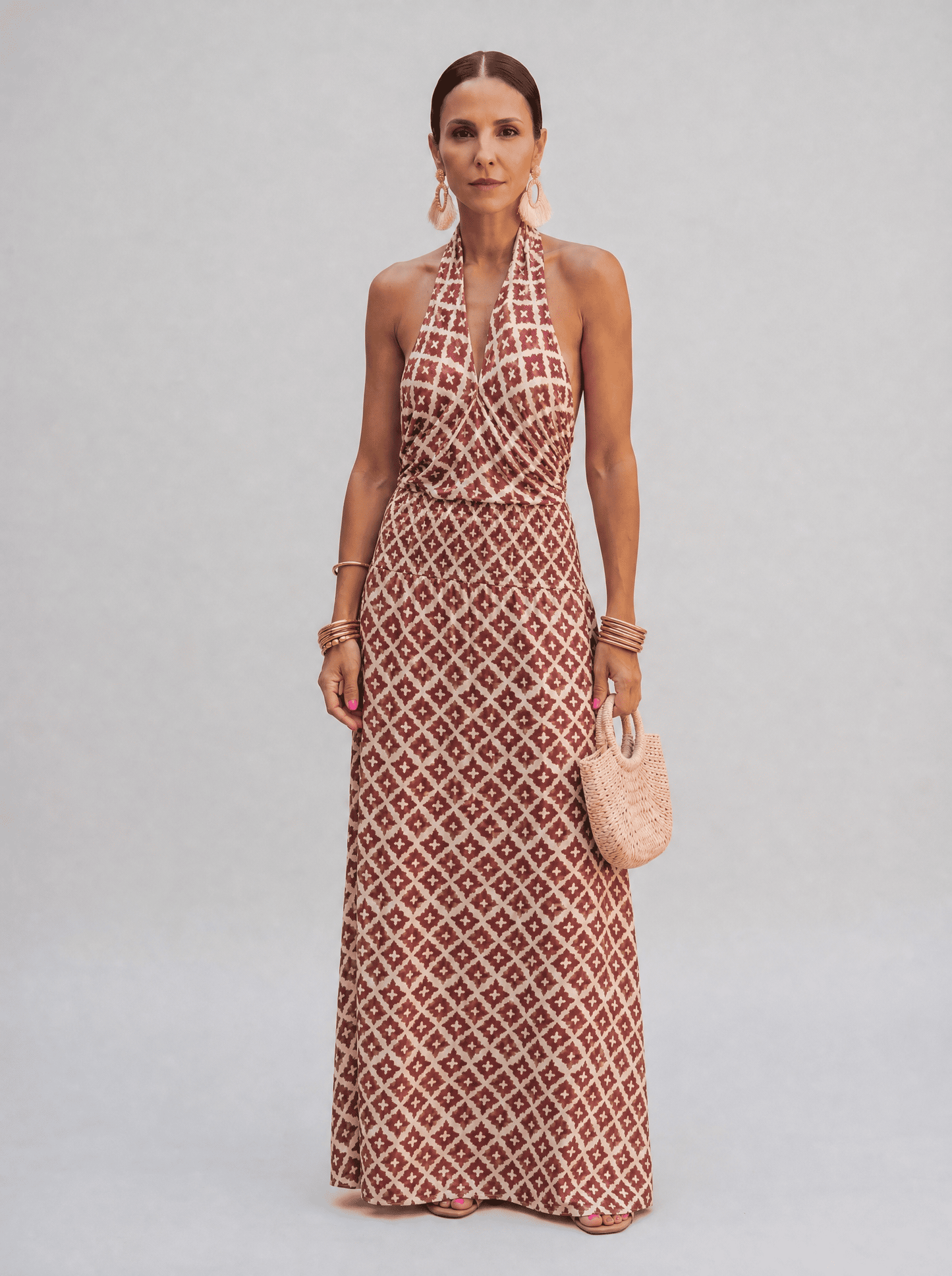 Elegant ensemble with off-shoulder design