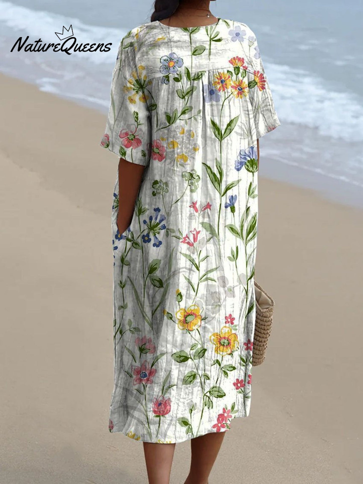 Velora - Vintage Floral Casual Dress