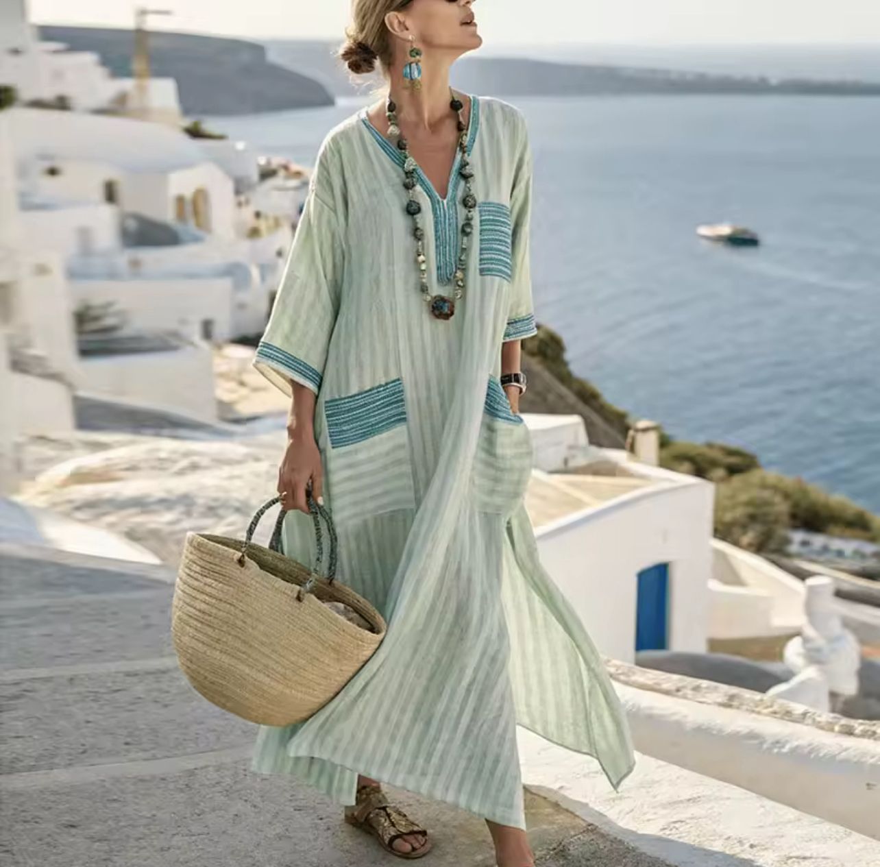 Elegant Mary Long Beach Dress for a Trendy Summer Look