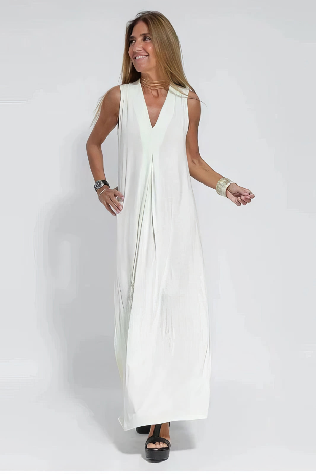 ELISE | Elegant Long Dress with Matching Cardigan Free