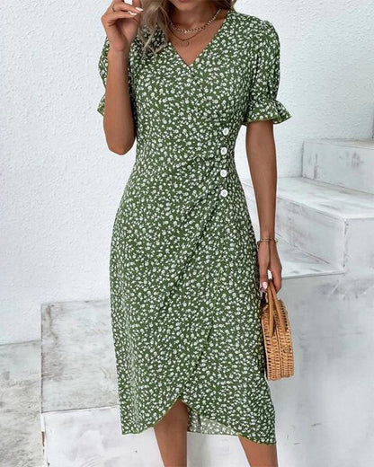 Sophie | Elegant and Comfortable Midi Dress with Floral Print
