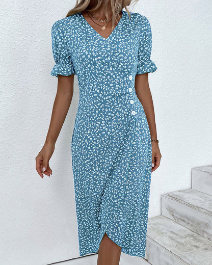Sophie | Elegant and Comfortable Midi Dress with Floral Print
