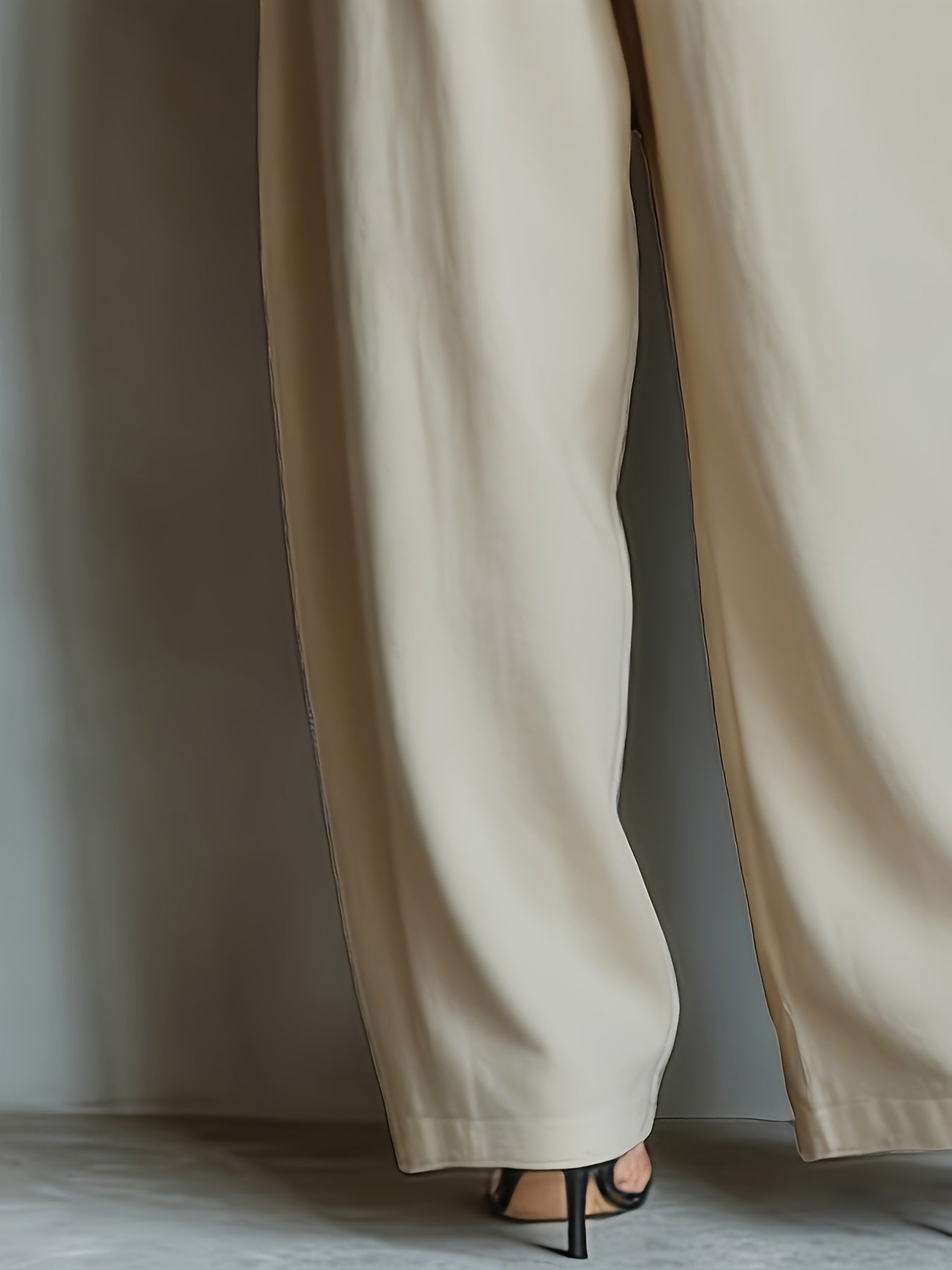 Tiana || Off-shoulder neckline outfit with wide pants