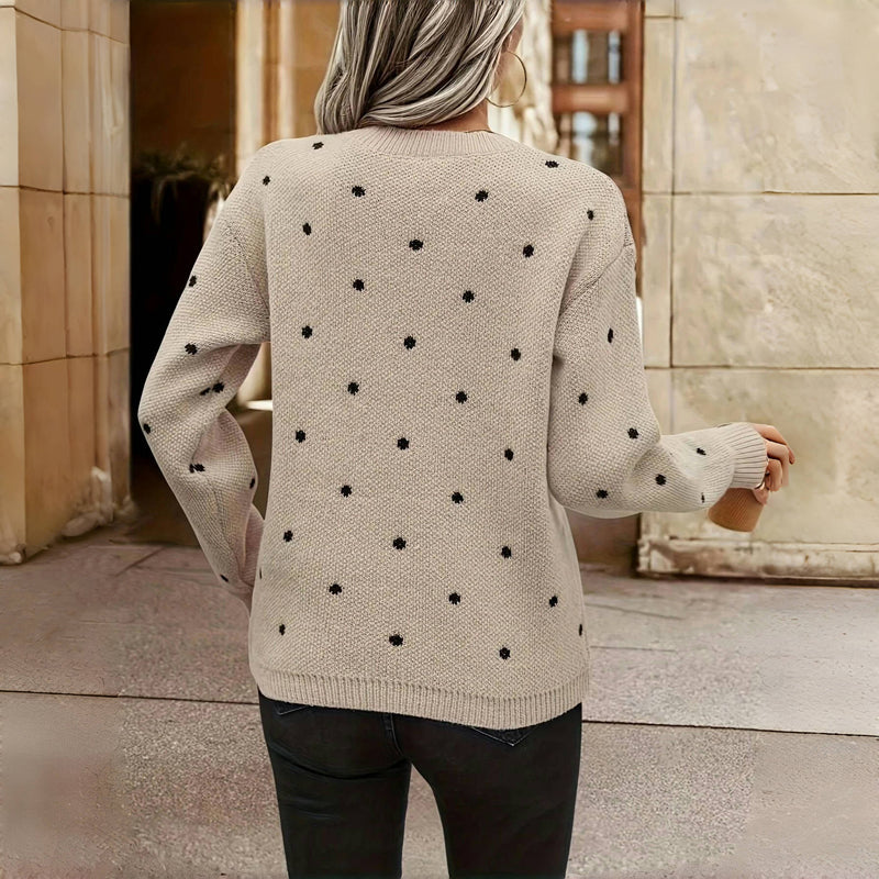 MARIT | Casual Women's Sweater with Comfortable Fit and Timeless Polka Dot Style