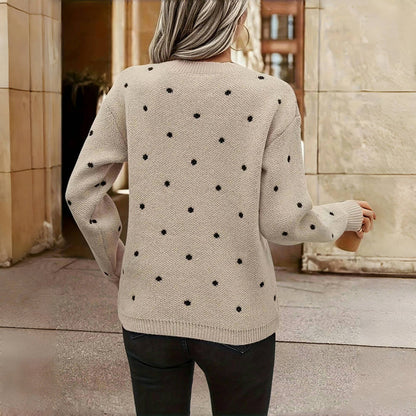 MARIT | Casual Women's Sweater with Comfortable Fit and Timeless Polka Dot Style