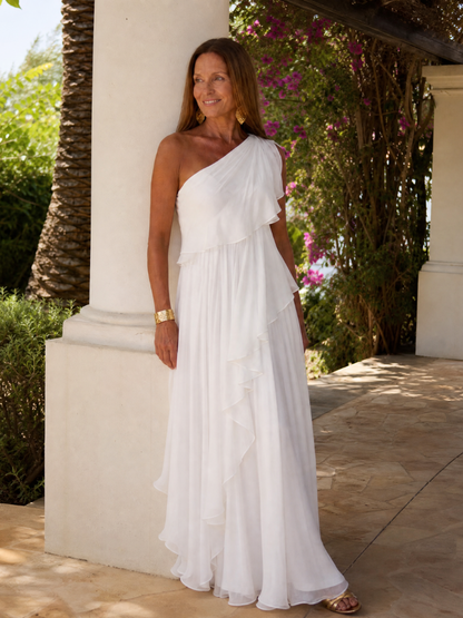 Ela | Cascading Ruffle Maxi Dress