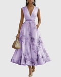 ROWELLA | Elegant Pleated Maxi Dress