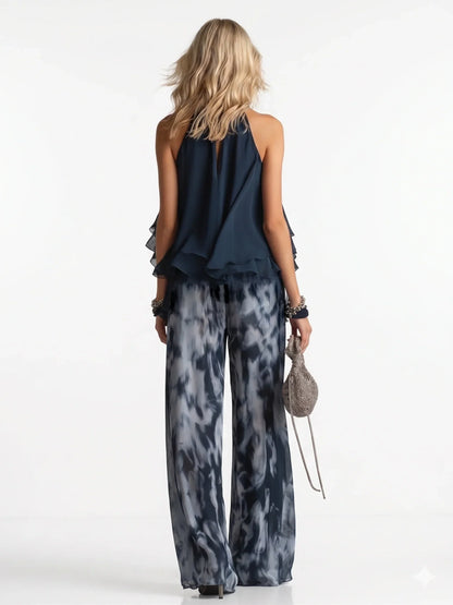 Elegant two-piece chiffon set