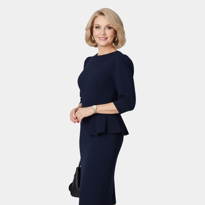 CLAUDINE BLOOM | Midi dress with ruffles