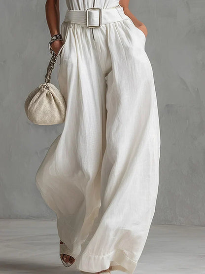 Urban Elegant Jumpsuit | High Neck, Sleeveless, Wide Leg