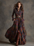 Giulietta - Maxi Shirt Dress with Check Pattern