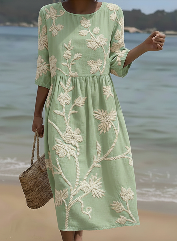 Casual Women's Dress with Floral Print