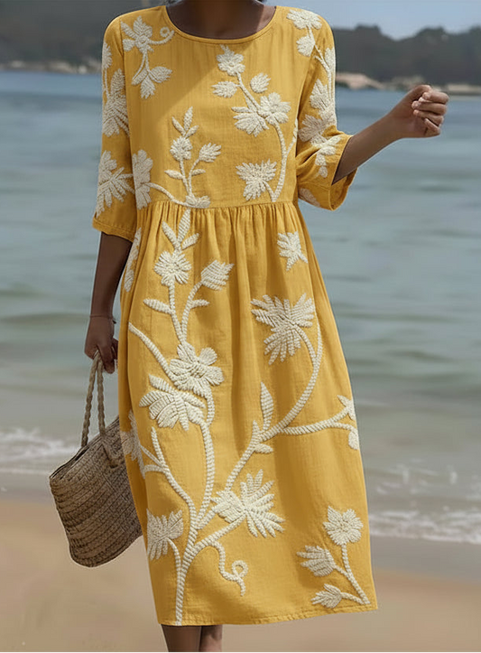 Casual Women's Dress with Floral Print
