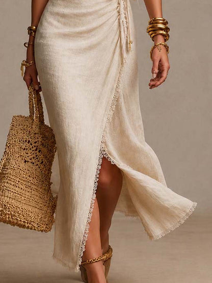Nerina | Draped Wrap Midi Dress