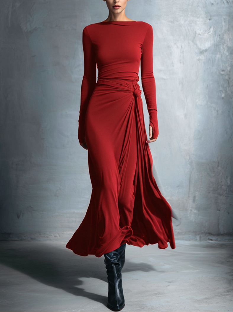 MARIT™ | Maxi Dress with Waist Accent and Flowing Elegance for Timeless Evenings