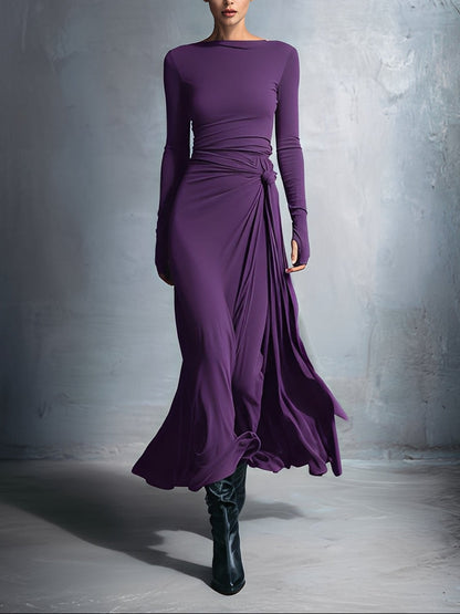 MARIT™ | Maxi Dress with Waist Accent and Flowing Elegance for Timeless Evenings