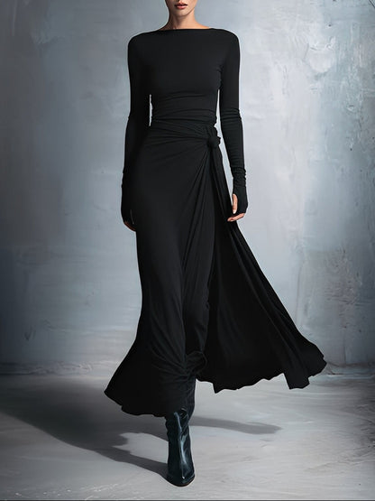 MARIT™ | Maxi Dress with Waist Accent and Flowing Elegance for Timeless Evenings