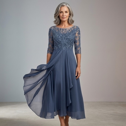 Maria - Elegant Lace Midi Dress