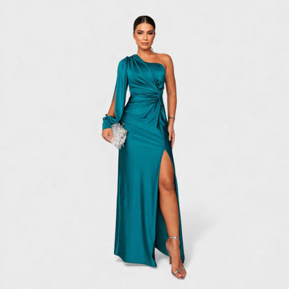 LYNN™ | Elegant Maxi Dress with One-Shoulder Fit for Evening & Parties