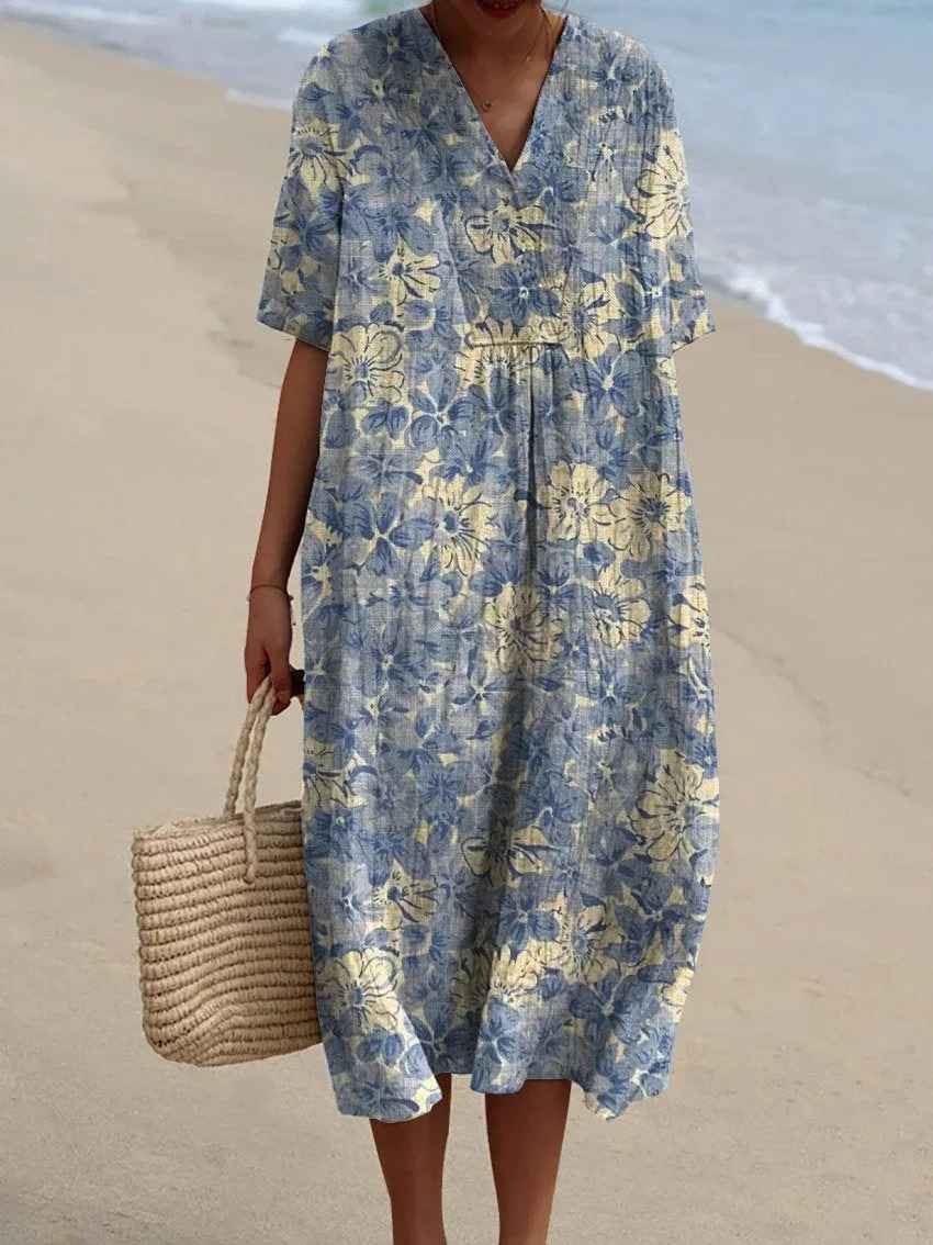 Merel - Vintage Floral Maxi Dress