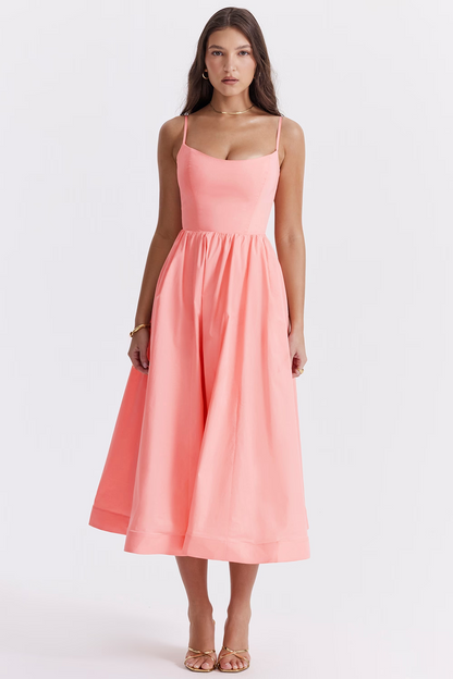 ESTELLE | Elegant Corset Summer Midi Dress