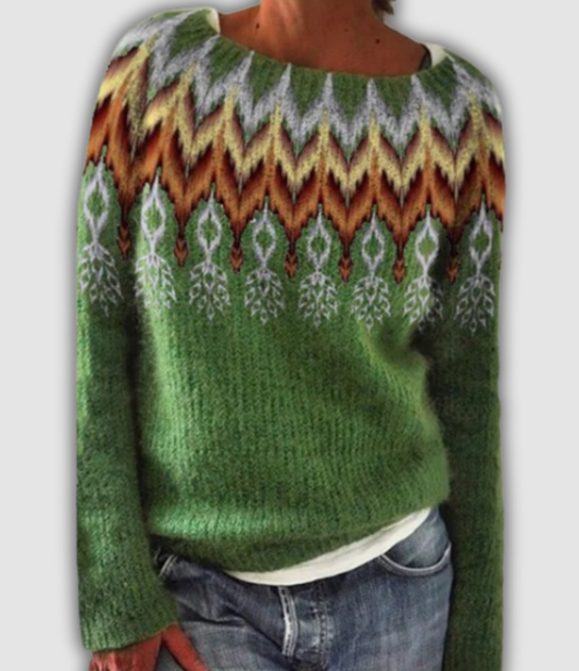 Van Loren Mode™ – Retro Sweater Belia: Scandinavian Style and Timeless Warmth