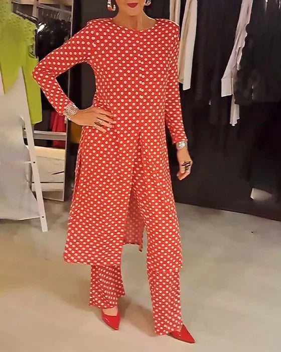 LILIANA | Complete Two-Piece with Polka Dot Print for Relaxed Elegance and Versatile Summer Looks