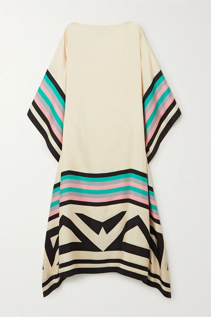 Aurora | Boho Chic Caftan with Graphic Print