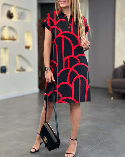 Vittoria | Elegant Midi Dress with Short Sleeves
