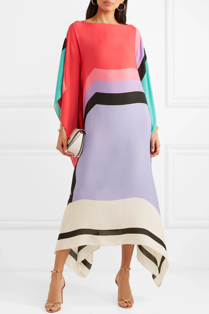 Aurora | Boho Chic Caftan with Graphic Print