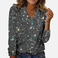 Nina™ - V-Neck Diamond Blouse