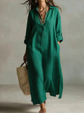 SLOANE | Effortless Black Maxi Dress Relaxed Silhouette Versatile Daily Wear