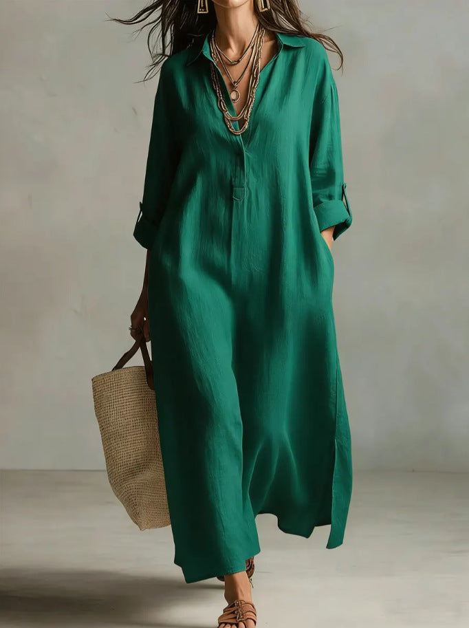 SLOANE | Effortless Black Maxi Dress Relaxed Silhouette Versatile Daily Wear