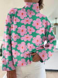 MIRELLIA™ | Floral Sweater with High Collar for Comfortable Elegance and Daily Style Enjoyment