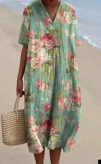 Fenna™ - Summer Breeze Printed Dress