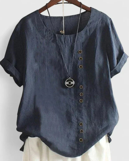 Elisavie | Comfortable Short Sleeve Blouse