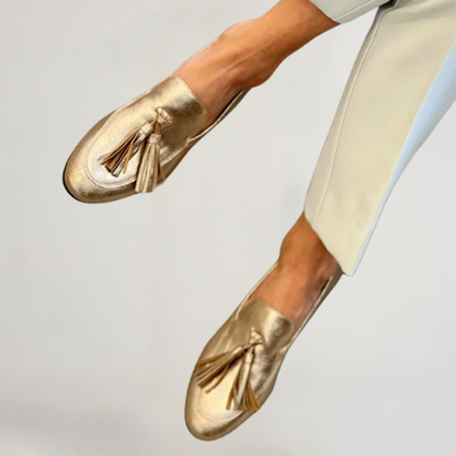 Donatella | Moccasin with Golden Tassels