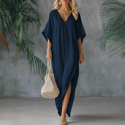 CORA | Slit Maxi Dress Airy Comfort Flattering Fit Summer Versatility